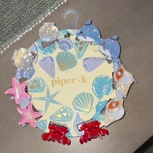 Piper K Ocean-Themed Mini Hair Claw Clip Set